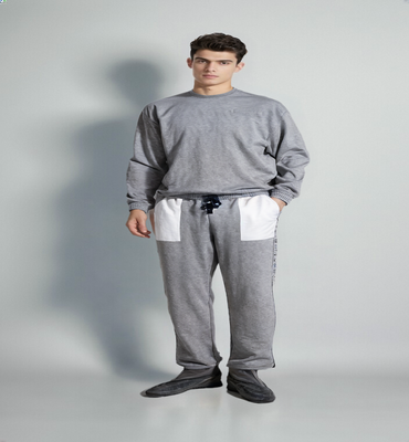  Premium Lounge Grey Sweatshirt & Jogger Set